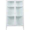 Beliani Vitrina su stiklinėmis durelėmis NASH Metal 90 cm balta