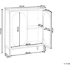 Beliani Witryna ze szklaną gablotą SARRE Metal 90 cm Baltas