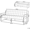 Beliani Išskleidžiama 3 vietų sofa MARSTAL, veliūras, smaragdinė