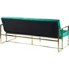 Beliani Išskleidžiama 3 vietų sofa MARSTAL, veliūras, smaragdinė