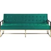 Beliani Išskleidžiama 3 vietų sofa MARSTAL, veliūras, smaragdinė
