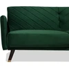 Beliani Išskleidžiama trijų vietų sofa SENJA, veliūras, smaragdinė