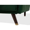 Beliani Išskleidžiama trijų vietų sofa SENJA, veliūras, smaragdinė