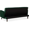 Beliani Išskleidžiama trijų vietų sofa SENJA, veliūras, smaragdinė