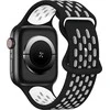 Beline apyrankė Apple Watch New Sport silikoninė 38/40/41mm juodos ir baltos spalvos box