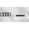 Audi Logo sintetinės odos magnetinis žiedinis dirželis Apple Watch 40/41/42 mm - Juodas