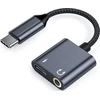 Beline Adapteris skirstytuvas USB-C į USB-C/Jack 3,5mm 60W juodos spalvos DAC BLNAA01