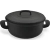 Belis emaliuotas puodas su dangčiu 20 cm, 3 l, juodas