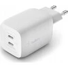 Įkroviklis - Belkin WCH013vfWH 65W GaN Dvigubas USB-C Baltas