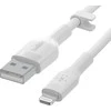 Belkin CAA008bt2MWH Boost Charge USB-A - žaibo silikonas 2,0 m balta