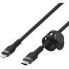 Belkin CAA011bt3MBK BOOST CHARGE™ USB-C LTG silikoninis pintas 3 m juodas