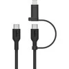 Belkin BOOST CHARGE 2-in-1 įkroviklis su USB-C/Lig. 1,5 m sw.CAC003hq1.5MBK