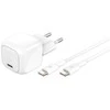 Belkin USB-C PD 30W, mažas, baltas + USB-C kabelis