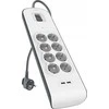 Belkin 900J, 8 „Schuko“ lizdai, 2x USB-A, 2 m