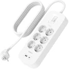„Belkin“ ilgintuvas 650J, viršįtampių apsauga, 6 „Schuko“ lizdai, USB-A, USB-C PD, 2 m
