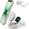 Belkin UltraCharge Pro kroviklis magnetyczna 2w1 Qi2 25W, piaskowa