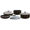 PUODŲ RINKINYS 9 ELEMENTAI CLICK &amp; COOK BERLINGER HAUS SHINY Juodas BH-7041