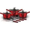PUODŲ RINKINYS 10 Vnt. BERLINGER HAUS METALLIC LINE BURGUNDY BH-6150