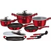 PUODŲ RINKINYS 16 vnt BERLINGER HAUS METALLIC LINE BURGUNDY BH-6781