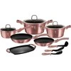 PUODŲ RINKINYS 12 ELE. BERLINGER HAUS METALLIC iROSE LINE BH-6044