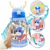 Gertuvė Bez Marki Oem Vanduo bottle with straw and leash for kids 500 - 600 ml mėlynas