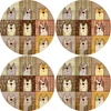 Bertoni 4D apvalaus stalo kilimėlių rinkinys - PEXESO BEIGE