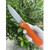 Bestech Knives Sulankstomas peilis KNIVESPL The First Sandvik 14C28N, oranžinė G10, Stonewashed/Satin