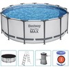 Bestway Steel Pro MAX sodo baseinas su priedais, apvalus, 396x122cm