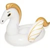 Bestway Pripučiamas plaukiojimo plaustas PEGASUS, 62.5" x 43"/1.59m x 1.09m, baltos/auksinės spalvos