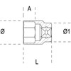 Beta Tools 1/2" 6 kampų galvutė, 27 mm (009200027)