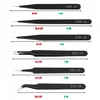 Beta Tools Albe ANTISTATINIAI PINCETAI 12-14mm NERŪDIJANTIS PLIENAS rink. 6vnt.