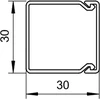 OBO Bettermann 6026796 Montavimo kanalas 30x30 WDK30030LGR šviesiai pilkas 6026796 /2m/
