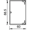 OBO Bettermann 6022006 Montavimo kanalas 90x60 WDK60090GR pilkas 6022006 /2m/