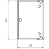 OBO Bettermann 6175410 Montavimo kanalas 60x40 baltas be halogenų WDKH-40060RW 6175410 /2m/
