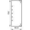 OBO Bettermann 6175425 Montavimo kanalas 150x60 baltas be halogenų WDKH-60150RW 6175425 /2m/