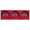 OBO Bettermann 6120316 M45 trigubas maitinimo lizdas su/be 16A, raudonas STD-F0K SRO3 6120316