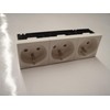 OBO Bettermann Bettermann Maitinimo lizdas M45 triple su / U 16A balta - 6120192