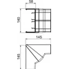 Bettermann Vidinė judama kampinė detalė Rapid 45-2 kanalui 145 mm balta (6113250)