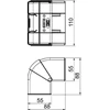 Bettermann Išorinė judama kampinė detalė Rapid 45-2 GK-AH53100RW balta (6113 05 0)