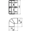 Bettermann Išorinės judamosios kampinės detalės Rapid 45-2 kanalui 140 mm baltos (6113230)