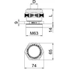 Bettermann Kabelinė įvorė poliamidinė Ex M63 IP68 juoda VTEC EX M63 SW 2050382