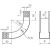 Bettermann Vertikalus latakų lankas 90 laipsnių 300 x 60 RBV 630 S FS (7007017)