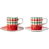 Bialetti Set 2 filiżanki wraz ze spodkami Tricolore (TRICOL01)