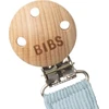 Bibs BIBS PACIFIER BRAID BABY Mėlynas & IVORY čiulptukų pakabukas 100% organinė medvilnė