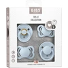 Bibs BIBS TRY-IT PACK BABY Mėlynas 4 čiulptukų rinkinys kūdikiams dovanų rinkinys