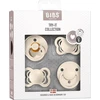 BIBS vaikiški čiulptukai, apvalūs, anatomiški, simetriški, 0m+ Ivory, 4 vnt.