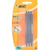Bic Soft Feel Clic Grip automatiniai rašikliai, juodi, 3 vnt.