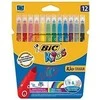 Flomasteriai Bic Kids Couleur, vienpusiai, 12 vnt.