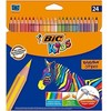 Spalvotieji pieštukai Bic Evolution Stripes, 24 vnt.