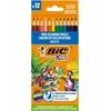 BIC Spalvoti pieštukai Kids Smooth 12 spalvų rinkinys